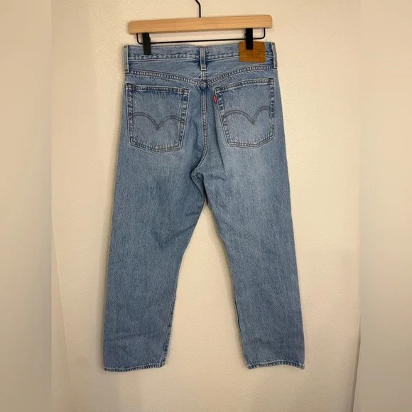 Levi’s Wedgie Straight Premium Authentically Yours Wash High Rise Jeans Size 29 - Picture 6 of 11